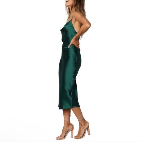 Petal & Pup Emerald Green Silky Persia Midi Dress Size 6 NWT $89 - Picture 5 of 5